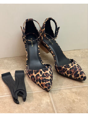 Women's Pashion Leopard Print Ankle Strap Heels